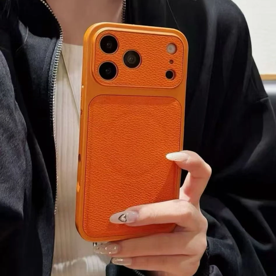 Matte Leather Magnetic Phone Case with Camera Protection and Shockproof Design
