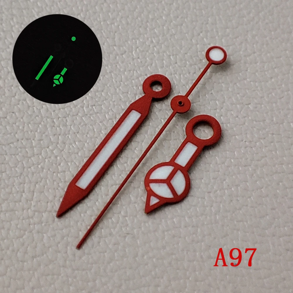 Watch Accessories 8.5 *12 *12.5 mm Watch Hands NH35 NH36 Pointer Mercedes Benz Luminous Pointer Used Watch Accessory Silver Black Hands