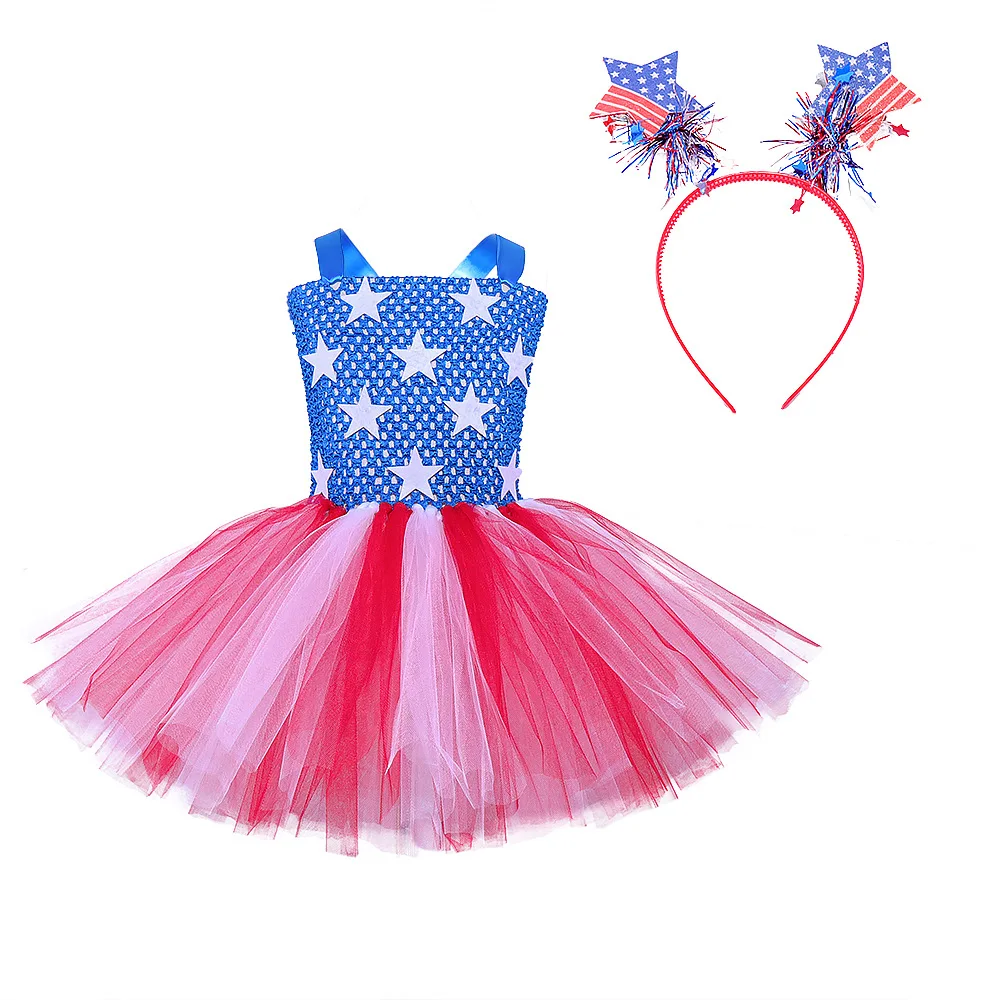 

Independence Day of The United States Halloween Costume Skirt Unicorn Tutu for Kids Purim Birthday Party Princess Cheerleading