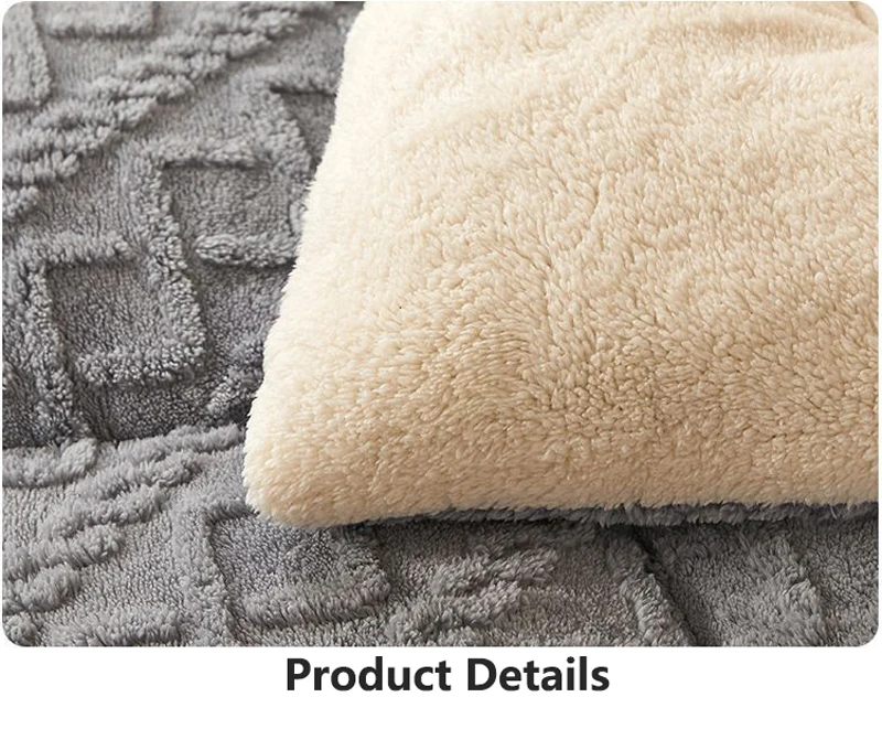 Soft Super Thick Winter Warm Blanket Artificial Lamb Cashmere Weighted Blankets for Beds Cozy Thicker Warmth Quilt Comforter