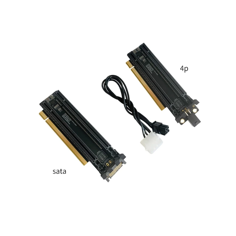 

PCIE4.0 x16 1 to 2 Expansion Card PCIe-Bifurcation x16 to X8X8 4P Power Supply Gen4 Split Card Splitter Card