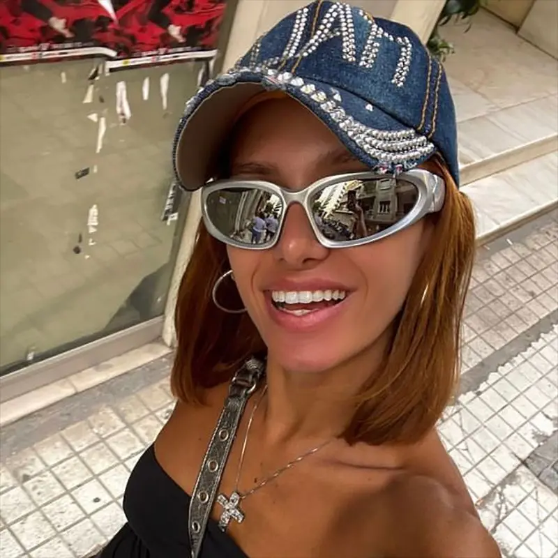 DYTYMJ Cat Eye Sunglasses Women/men Mirror Punk Sunglasses for Men Punk Goggles Colorful Fashion Glasses Lentes De Sol Hombre