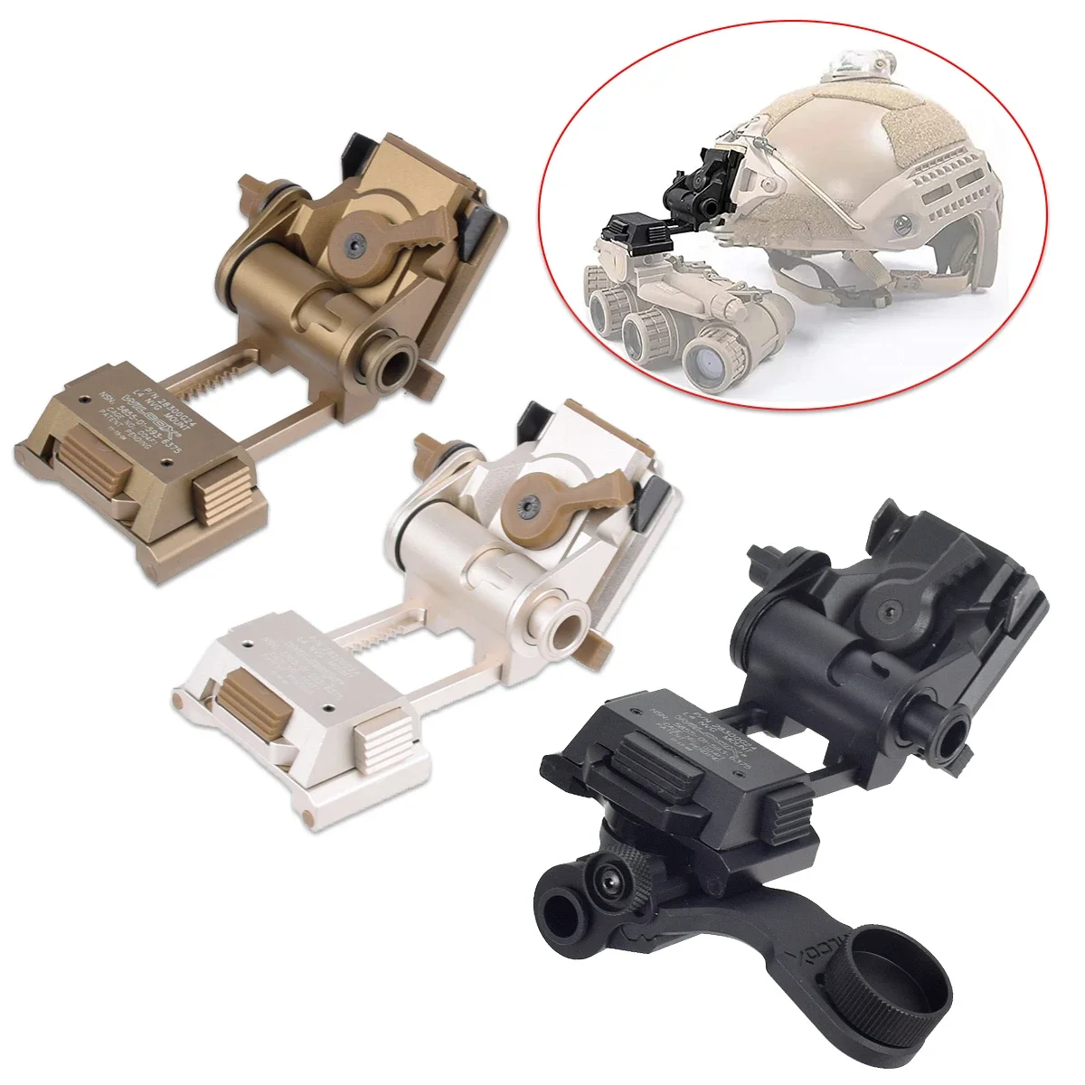 Wilcox L4G24 延長型 Wilcox Helmet Adapter L4 G24 L4G24 NVG Helmet Mount For PVS15