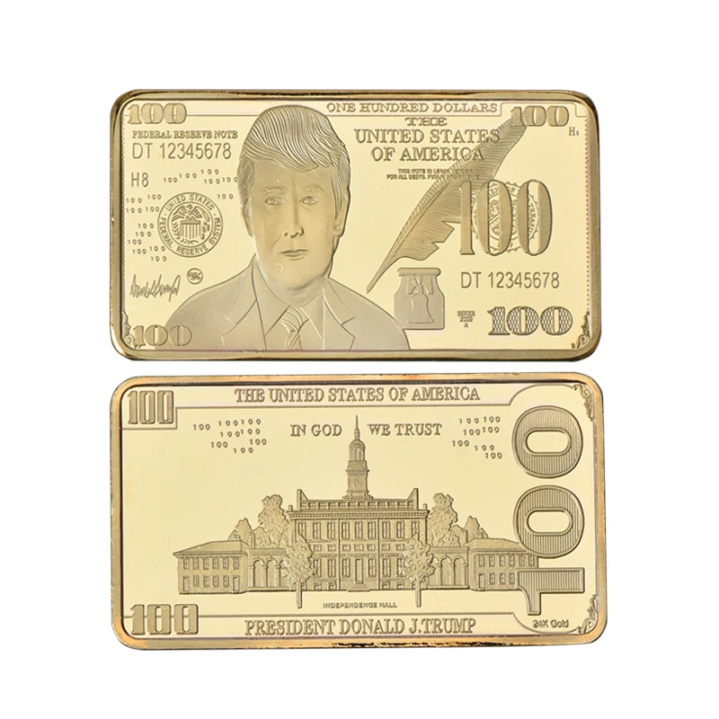Luxurious Gold/Silver Plated US Dollar Design Souvenir Coin Set - Elegant Collectible and Business Gift