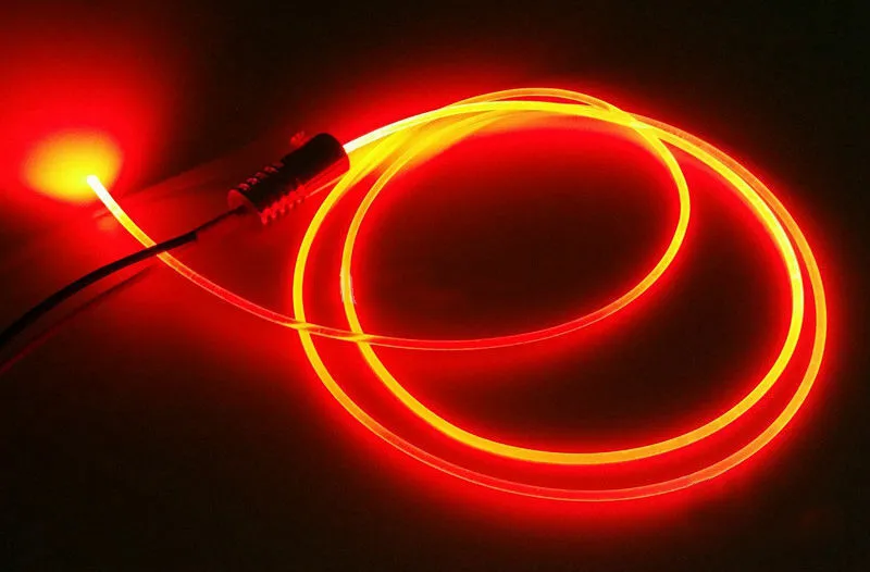 Fiber Optic Lamp 12V 3W Led Light Source 10 Colors Mini LED Illuminator Side Glow Fiber Optic Lamp Car Home Atmosphere Lighting DIY-D3/5/6/8/10mm Led Ambient Light