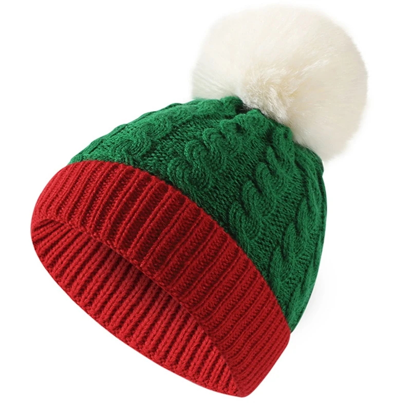 

Kids Winter Christmas Hat Red Santa Woolen Cap Autumn Warm Cold Protection Hats 2023 Party Decoration Outdoor Knitted Beanie