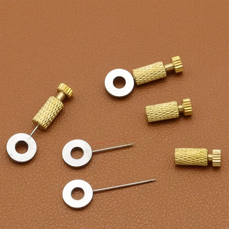 5개입 봉합 위치 지정 바늘 DIY 수동 가죽 봉합 고정 클램핑 도구, 절단 구멍 탈구 방지 가죽 도구