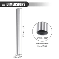 UXCELL Universal 45-Degree Intercooler Pipe - 25mm to 127mm OD, 300mm Length, 6061 Aluminium Alloy - Image 3