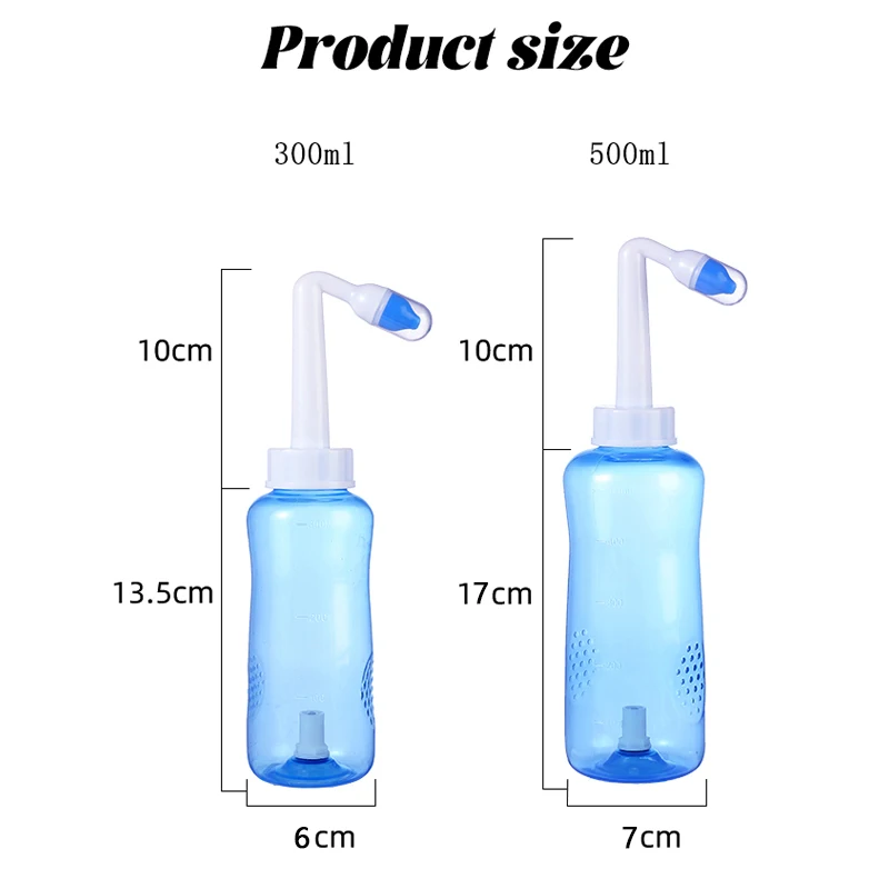 Nose Wash Cleaner Nose Wash Cleaner Nasal Irrigator Rinse Bottle Nose Protector Avoid Allergic Rhinitis Adults Children Neti Pot 300ML 500ML