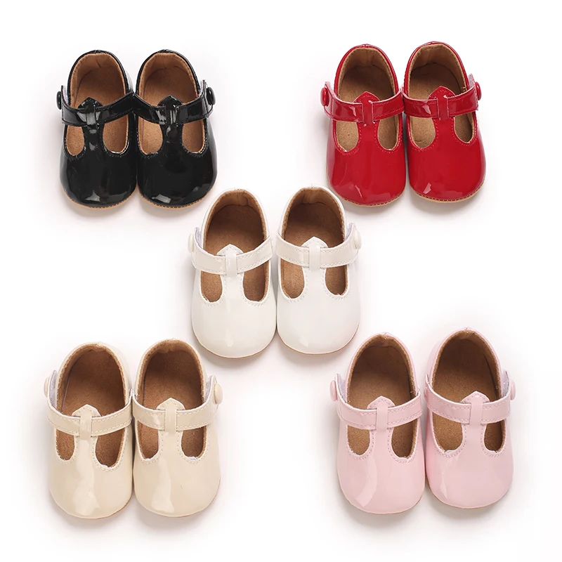 

5-Colors NEW 0-18Mmonths Rretr Mary Jane Spring Baby Shoes PU Newborn Girls Shoes First Walkers Princess Bowknot Baby Prewalke