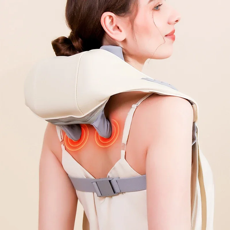 Shiatsu Neck And Shoulder Massager Shawl Kneading Spine Back Muscle Relaxer