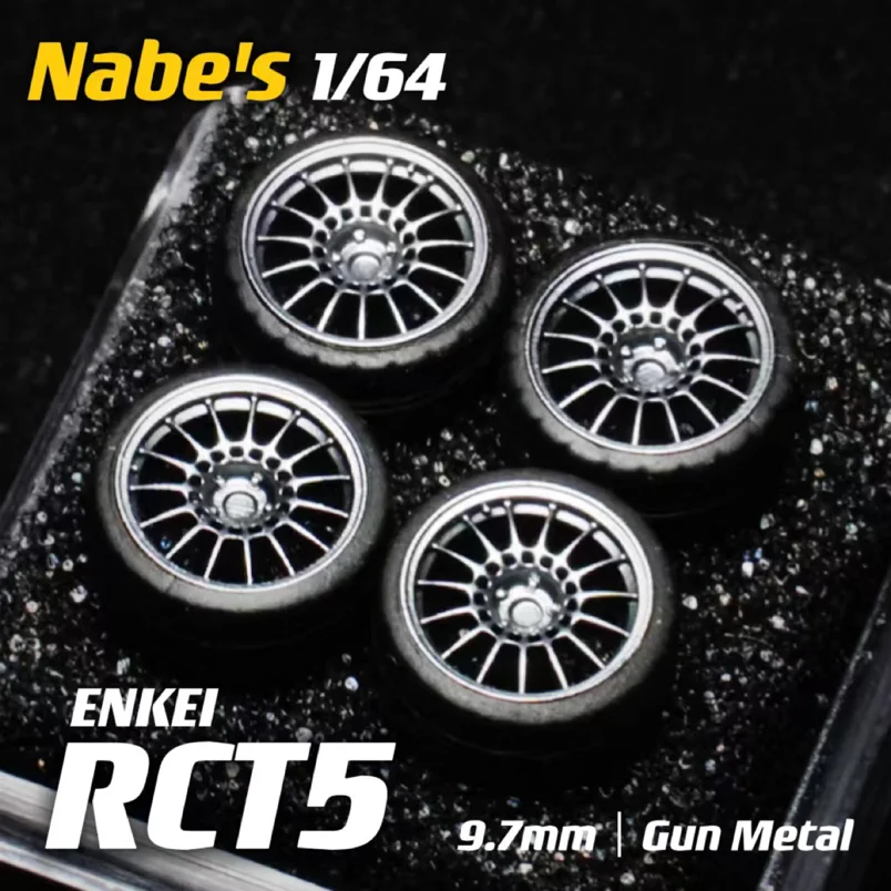 Chika 1/64 Wheels with Rubber Tires For Toy Cars Luxury Model Car Modified Parts JDM VIP For