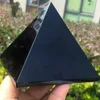 Natural Obsidian Pyramid Reiki Energy Stone Decorative Tabletop Decoration Living Room Mineral Triangle Black Crystal Dots 3