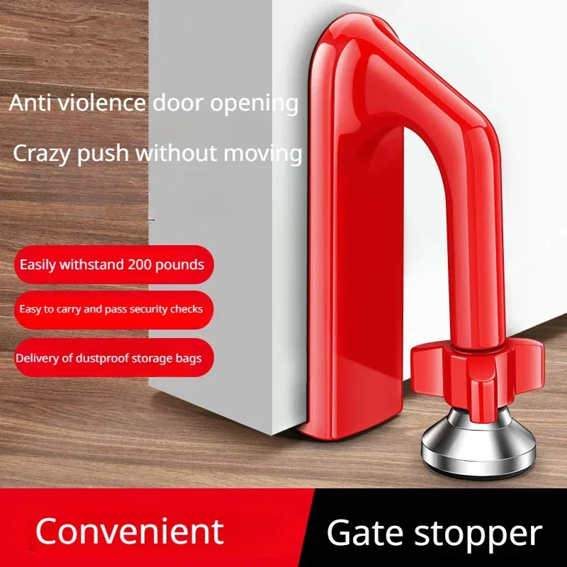 Home Rental Hotel Safety Solitary Living Door Stop Burglary and Anti Pry Door Stop Alarm Blocker for Door Stopper
