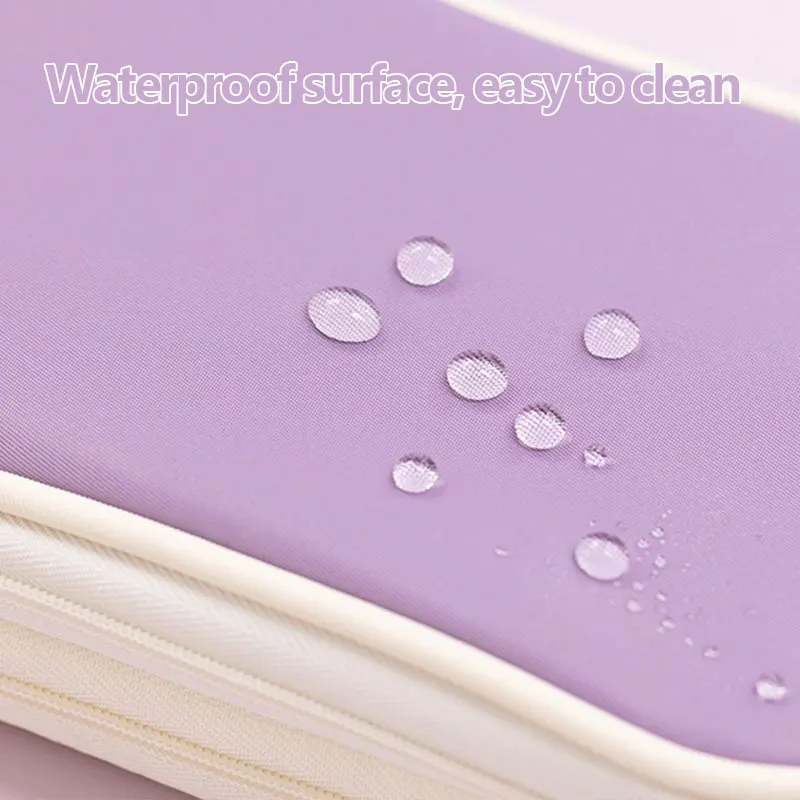 Kawaii 보라색 연필 케이스 대용량 펜 가방 파우치 홀더 상자 여자 사무실 학생 문구 주최자 학교 용품