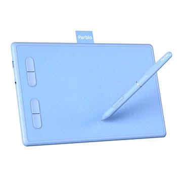 Parblo N7B Drawing Tablet, 7x4 inch Graphics Tablet Battery-Free Pen, 4 Express Keys, Works with Windows,Mac,Android,Chromebook