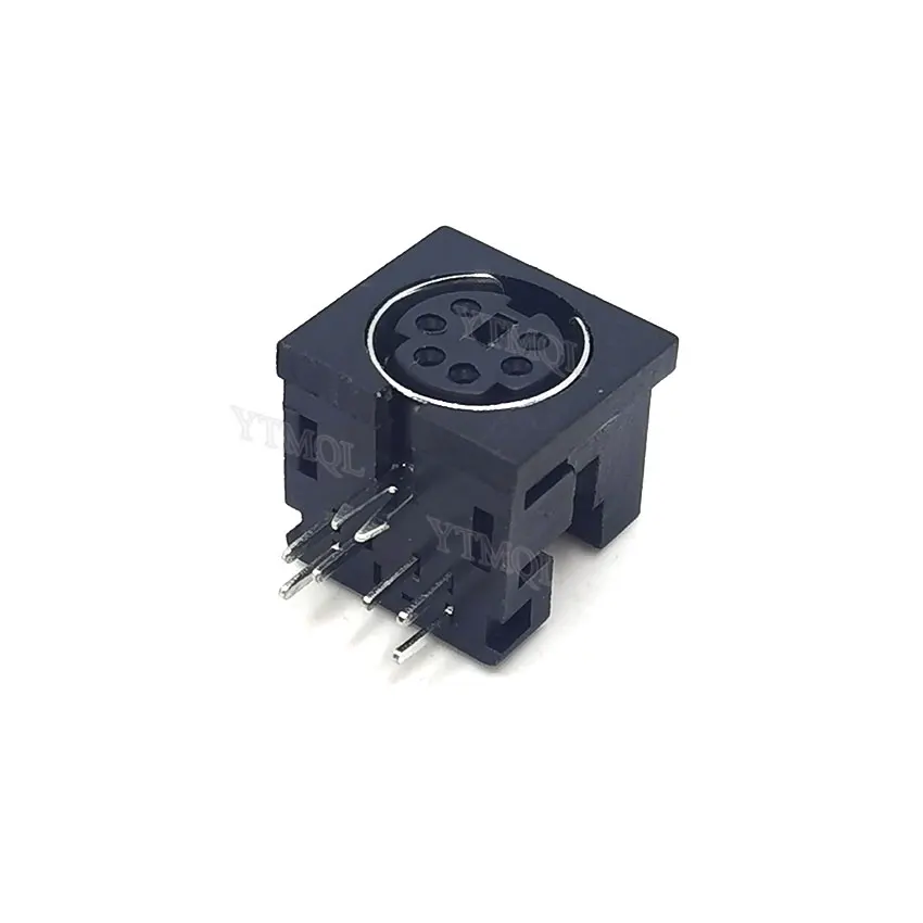 Enhanced Keyboard & Mouse 6-Pin Socket Connector - PCB Mount, Multicolor