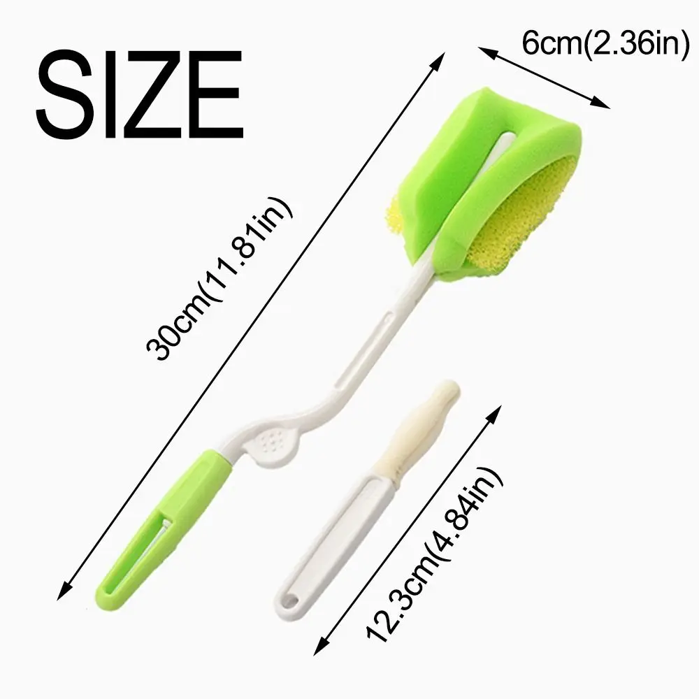 Soft Head Baby Bottle Cleaning Brush Set 360° Cleaning BPA-Free Water Bottle Brush Spout Cup Brush Long Handle