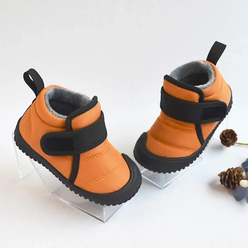 Winter children velvets cotton shoes baby casual soft-soled warm cotton boots boys and girls fashion short snow boots casual shoes children boots