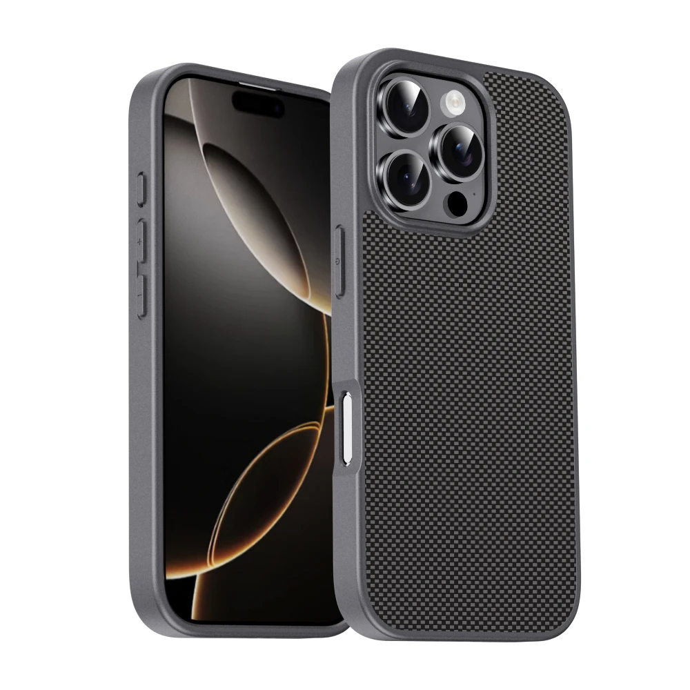 Kevlar Carbon Fibre Pattern Luxury Shockproof Matte Phone Case