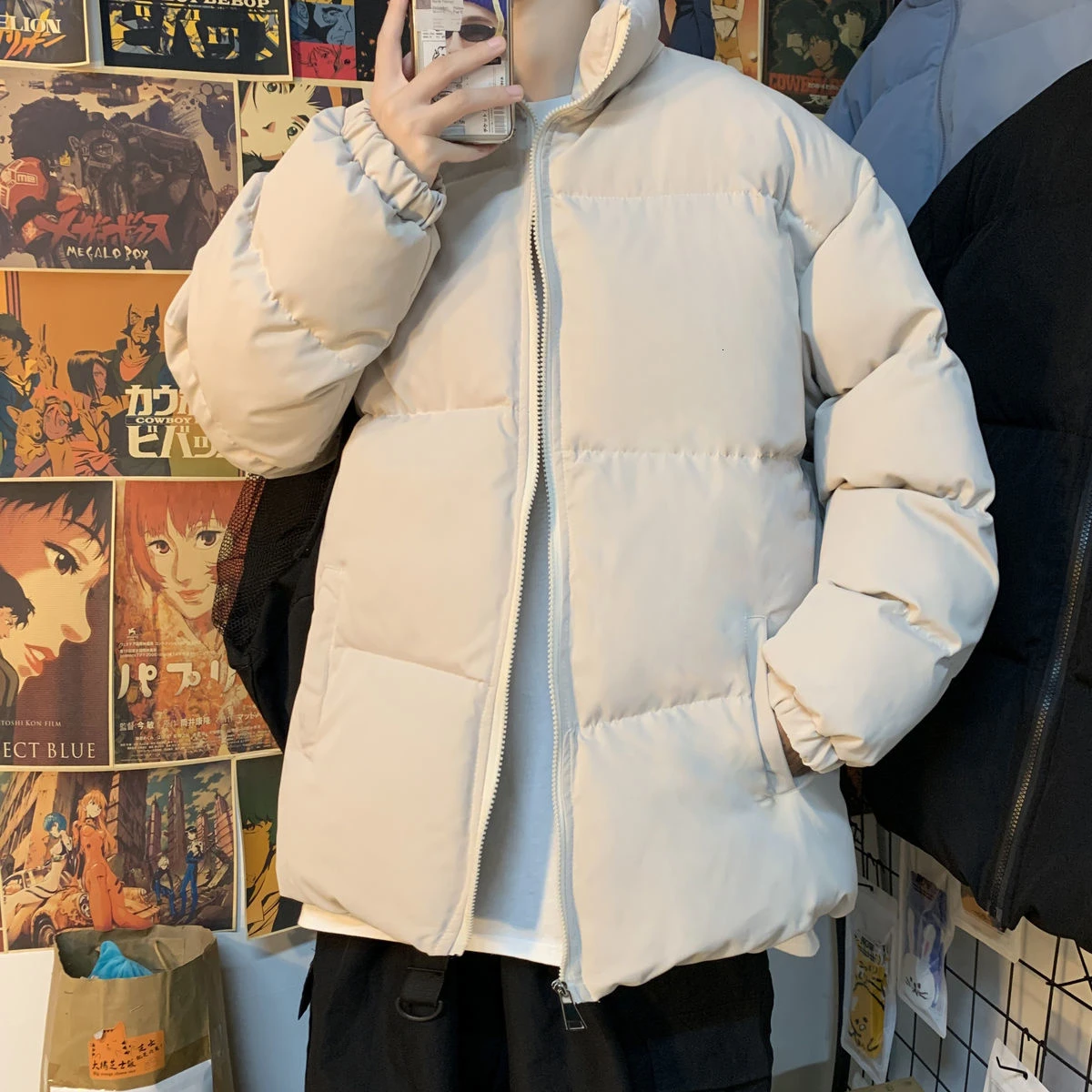 long down puffer coat Winter Jacket Men Parka Solid Color Male Coats Casual Warm Parka Coat 2022 Man Streetwear Hip Hop Parka Couple Cotton Jackets down coat