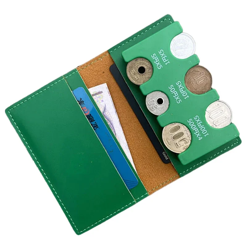 Nuovo portamonete 2 In 1 staccabile con nastro portamonete In plastica scatola Organizer per monete uomo donna moda creativa PU Slim portamonete
