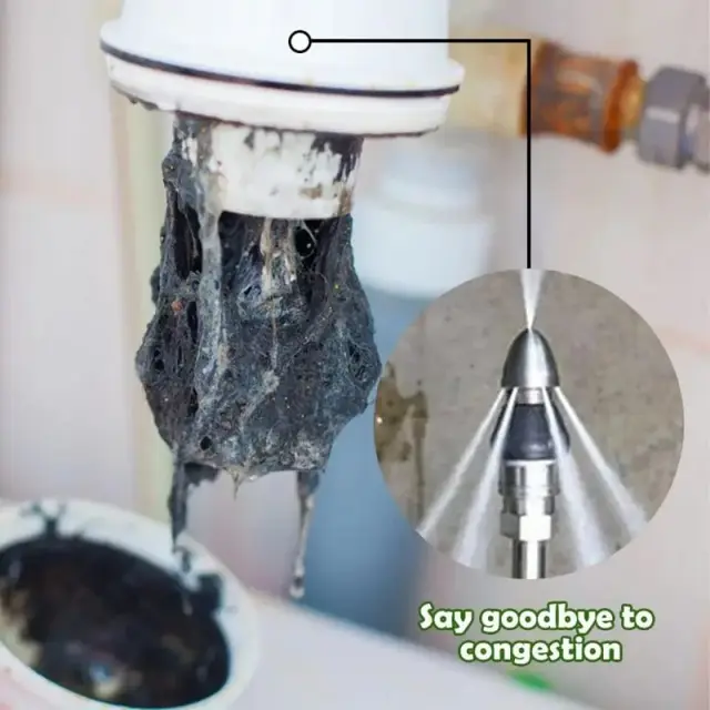 Vízsugaras Nagynyomású Fúvóka 1/4 Hüvelykes Rozsdamentes Acél Cső Kotró Tisztító Tiszta Szennyvízcsatorna És Szennyvízhez - Image 5