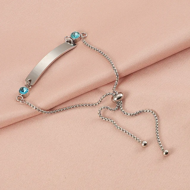 Fnixtar 10 pièces Bracelet d'amant en acier inoxydable réglable rose bleu strass Bracelets Couple amoureux cadeau