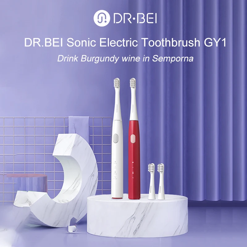 Original DR.Bei Y1 Sonic Electric ToothBrush Rechargeable 3 Models Waterproof Automatic Oral Cleaning Teeth with Brush Heads 3