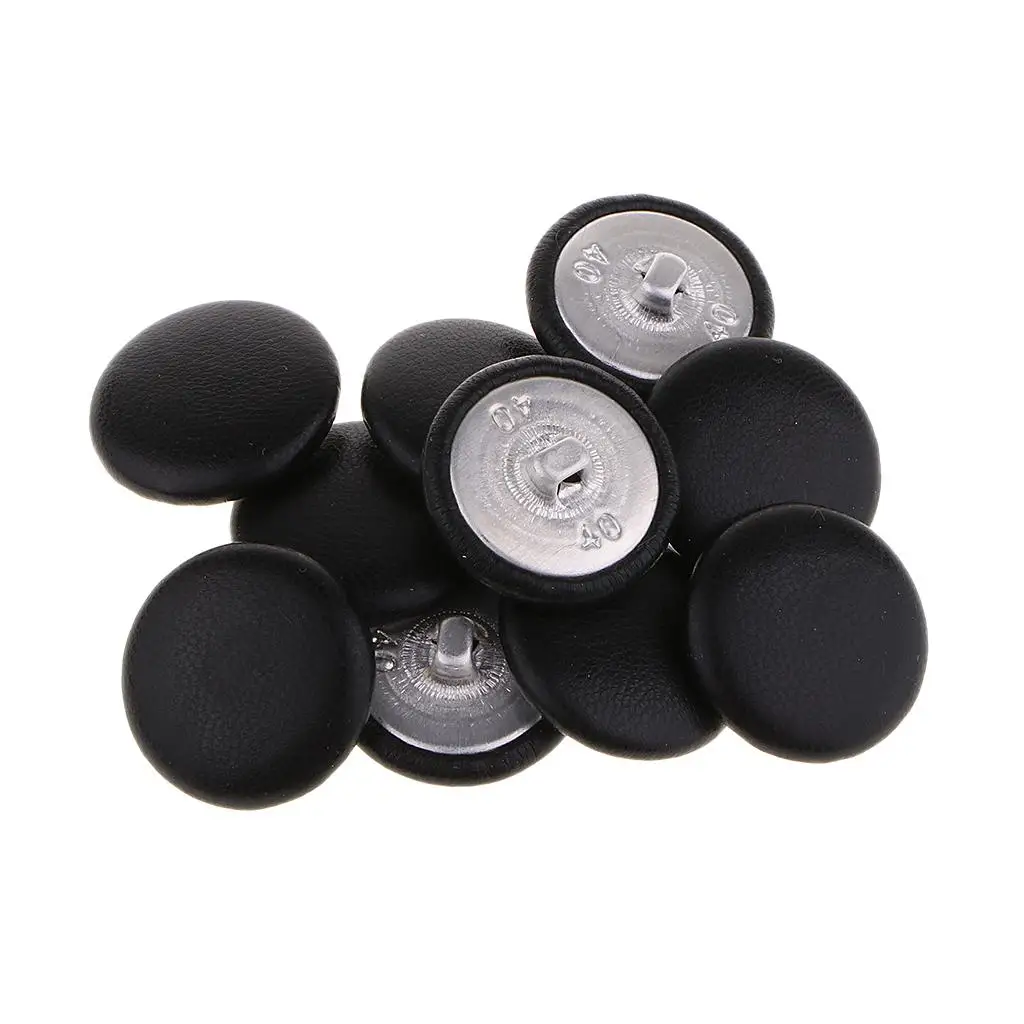 10Pcs Artificial Leather Covered Upholstery Buttons Sewing Crafts 25mm Round 5