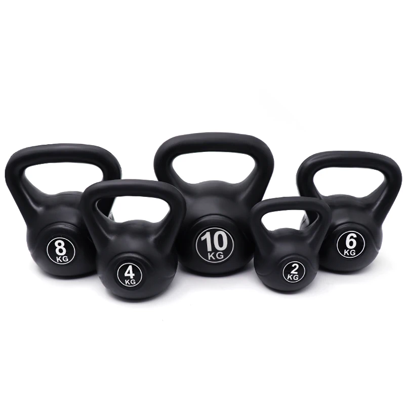 

Strength Training Gym Home Fitness Free Weight Lifting Cement Kettle Bell cement dumbbell set with kettle bell
