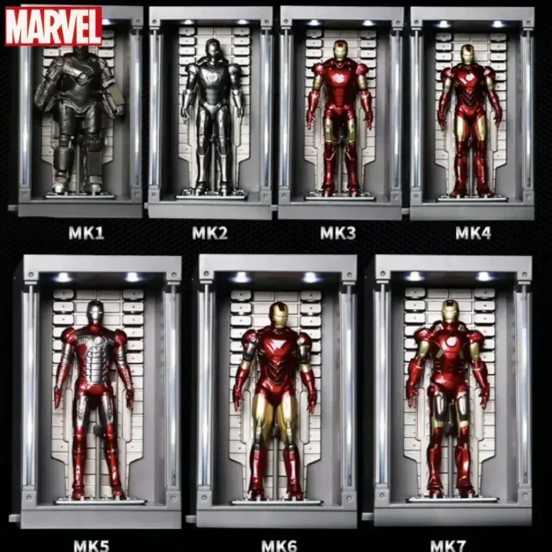 Marvel Figure Iron Man Mk1-7 Mark Hall Action Avengers Tony Of Armor Set Di 1-7 Stark Legends Original Zd Modeldoll Toys Gift