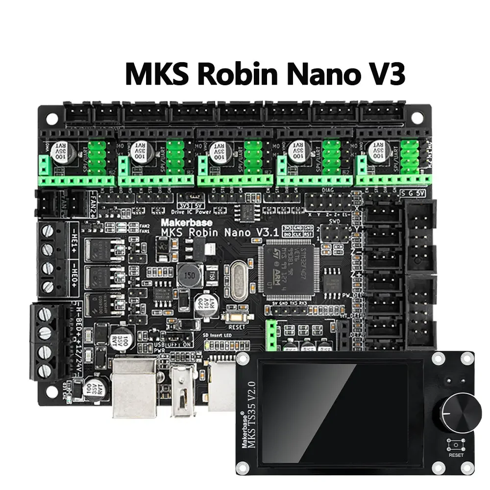 

Makerbase Mks Robin Nano V3 Eagle 32bit Control Panel TMC2209 Motor Drive WIFI TS35 3D Touch Screen 3D Printer Part Motherboard