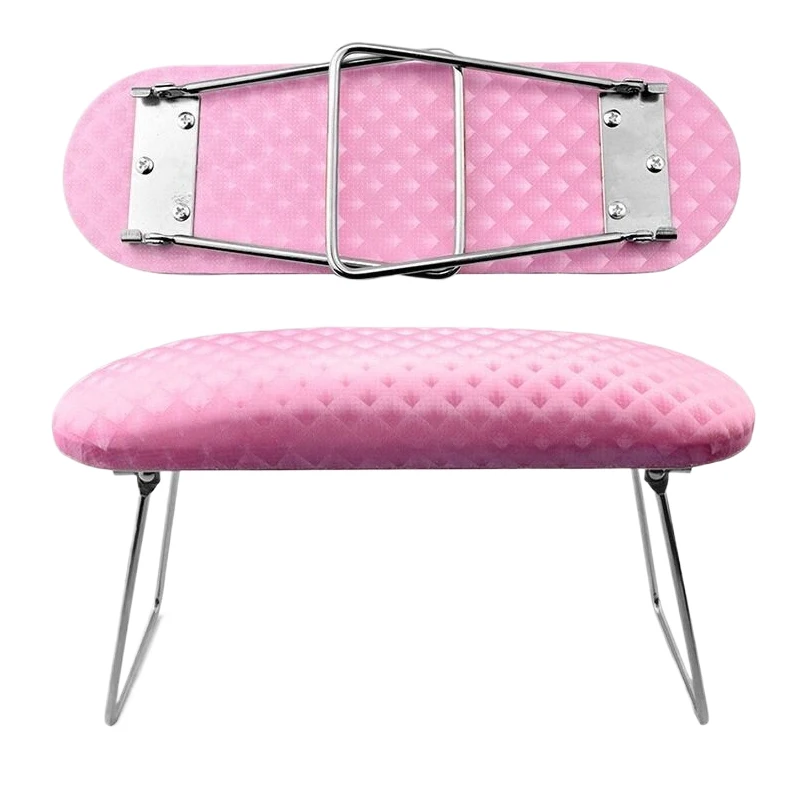 Manicure Arm Rest Cushion Wrist Support Hand Holder Bracket Stand Stainless Steel Folding Wire Legs For Manicure Hand Pillow