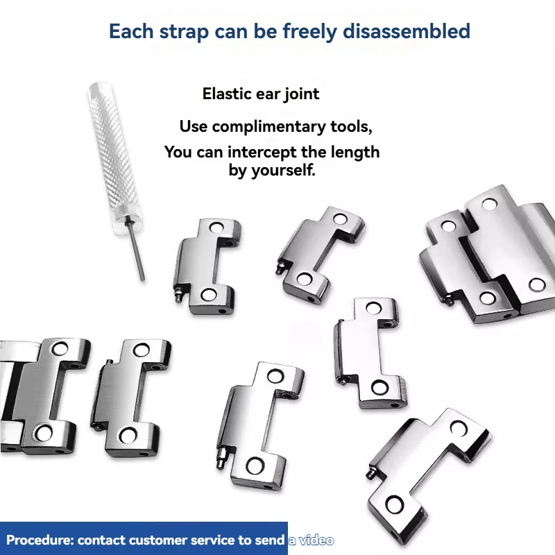 Premium Metal Octagonal Bracelet Replacement with 16mm Stainless Steel Strap