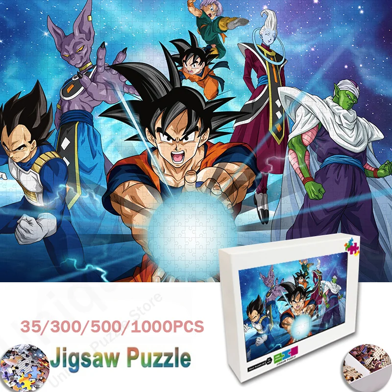 Dragon Ball Super Goku Jigsaw 35/300/500/1000 Pieces Anime Puzzle for  Adults Kids Intellectual Educational Toy Handmade Diy Gift - AliExpress