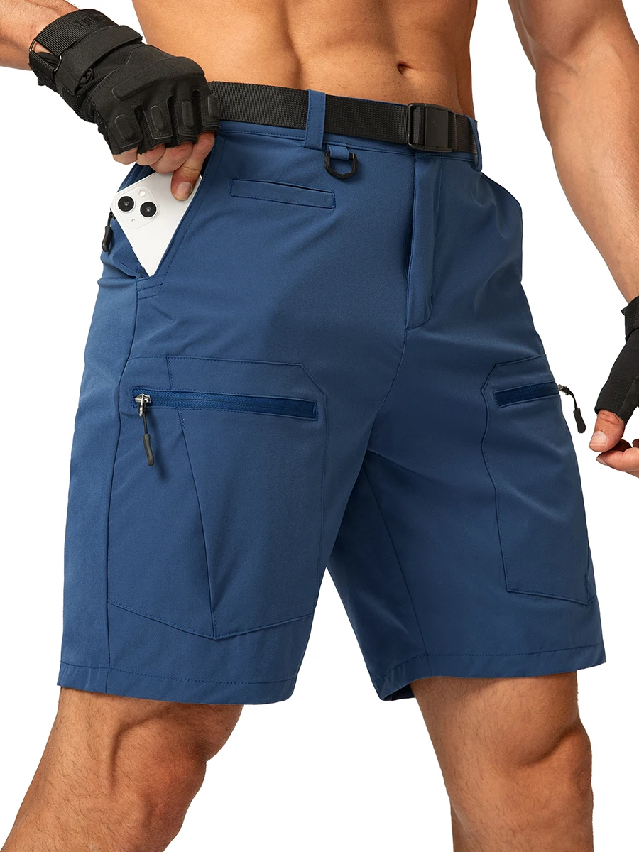 Men's Hiking Cargo Shorts Stretch Quick Dry Outdoor Tactical Shorts for Men  with Multi Pocket for Fishing Casual Clearance Sale Navy XL