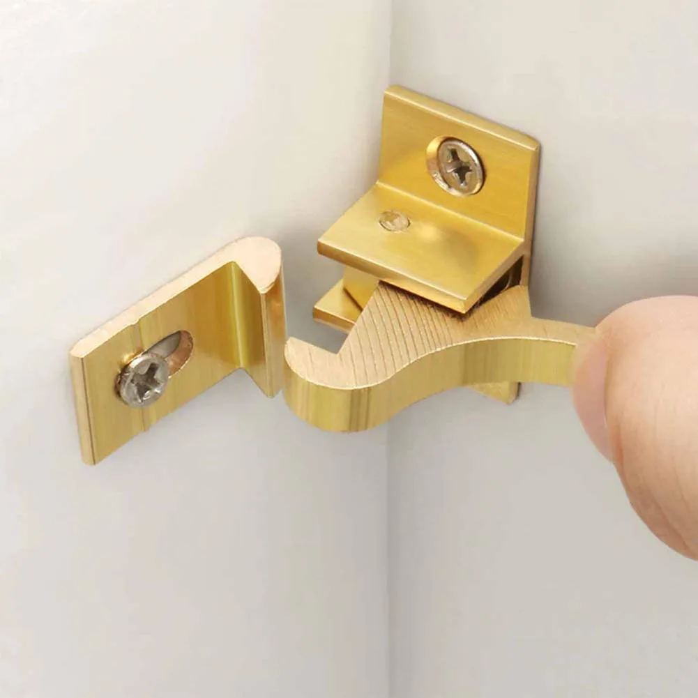 

1pcs Latch Lock Compact Low Noise Flat Bottom Practical Copper Bird Lock Buckle Gate Latch Anti-Theft Automatic Door Buckle