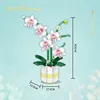 Moth Orchid Potted Building Blocks Bouquet Home Desktop Decoration Flower Puzzle Toy for Childrens Creative Holiday Gift 2