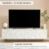 Mid Century Modern TV Stand for 75" TV - Wood Entertainment Center with Storage Cabinet & Media Console for Living Room 2