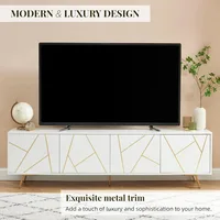 Mid Century Modern TV Stand for 75" TV - Wood Entertainment Center with Storage Cabinet & Media Console for Living Room 2