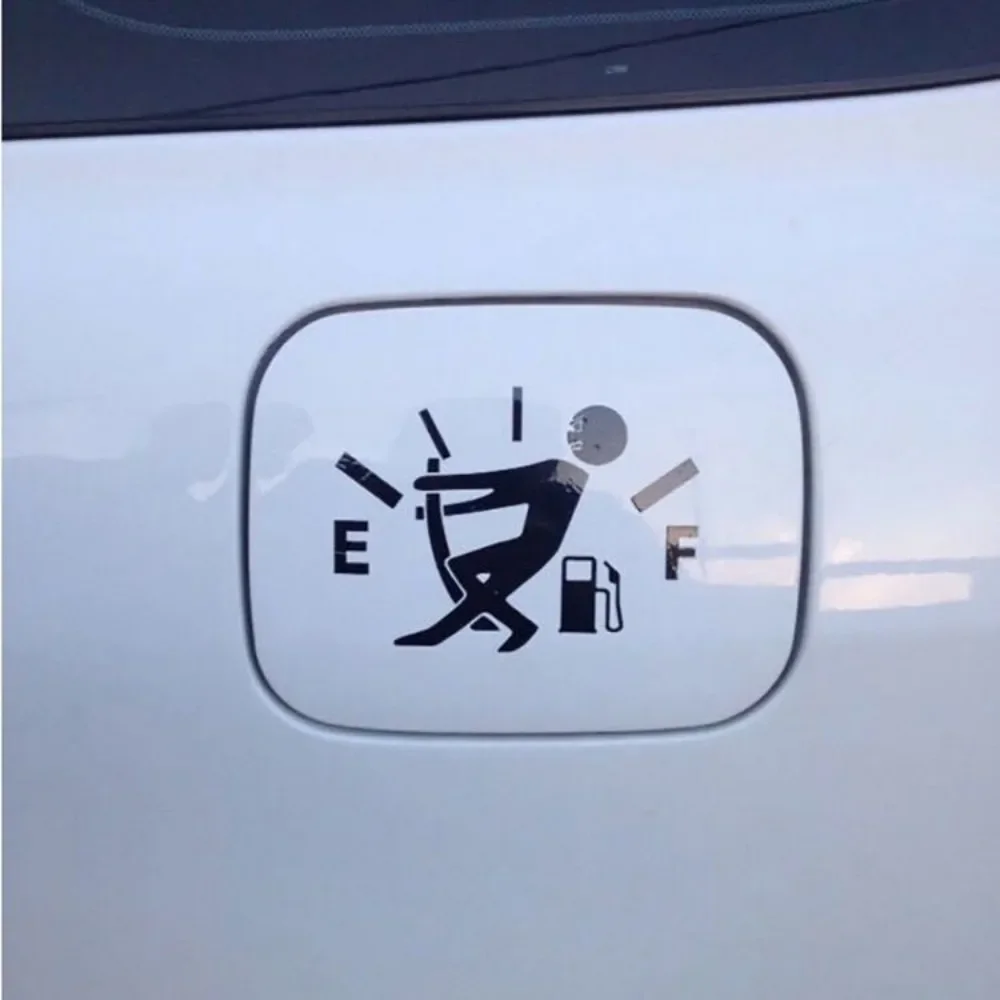 Car Stickers Pull Fuel Tank Pointer Reflective Vinyl Funny Sticker High Gas Decal Fuel Gage Empty Stickers Decal Auto Exterior
