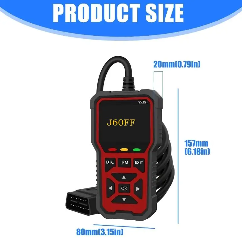 J60F 1996년 모형 후에 obd2 고분고분한 자동차를 위한 색깔 스크린을 가진 보편적인 차량 정보 전시