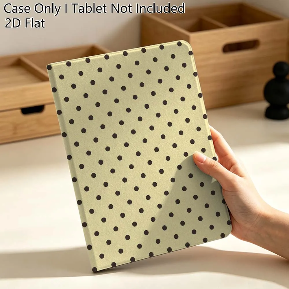 Cute Line Circle Art Vertical Gift Foldable Tablet Case