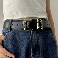 Fashion cowhide Real leather belt For Women High-end Luxury Brands Wide Belt Female Heart Desiner Women's Punk Gothic Jeans Belt