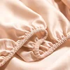 3pcs Set Bamboo Mattress Protector Fitted Sheet with Elastic Band Cooling Bedsheet 1000 Thread Count Anti-slip Mattress Cover 6
