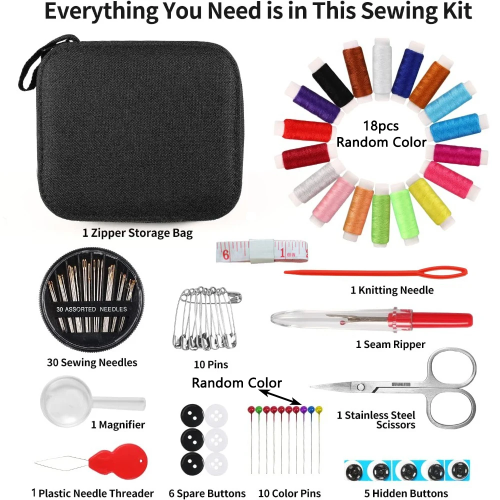 Sewing Kit, Needle and Thread Kit with Sewing Supplies and Accessories for Adults,Beginner,Home,Travel - 6