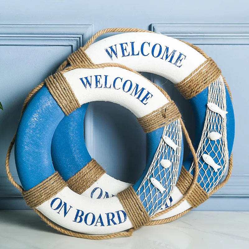 1pc Nautical Style Red Blue Life Buoy 1