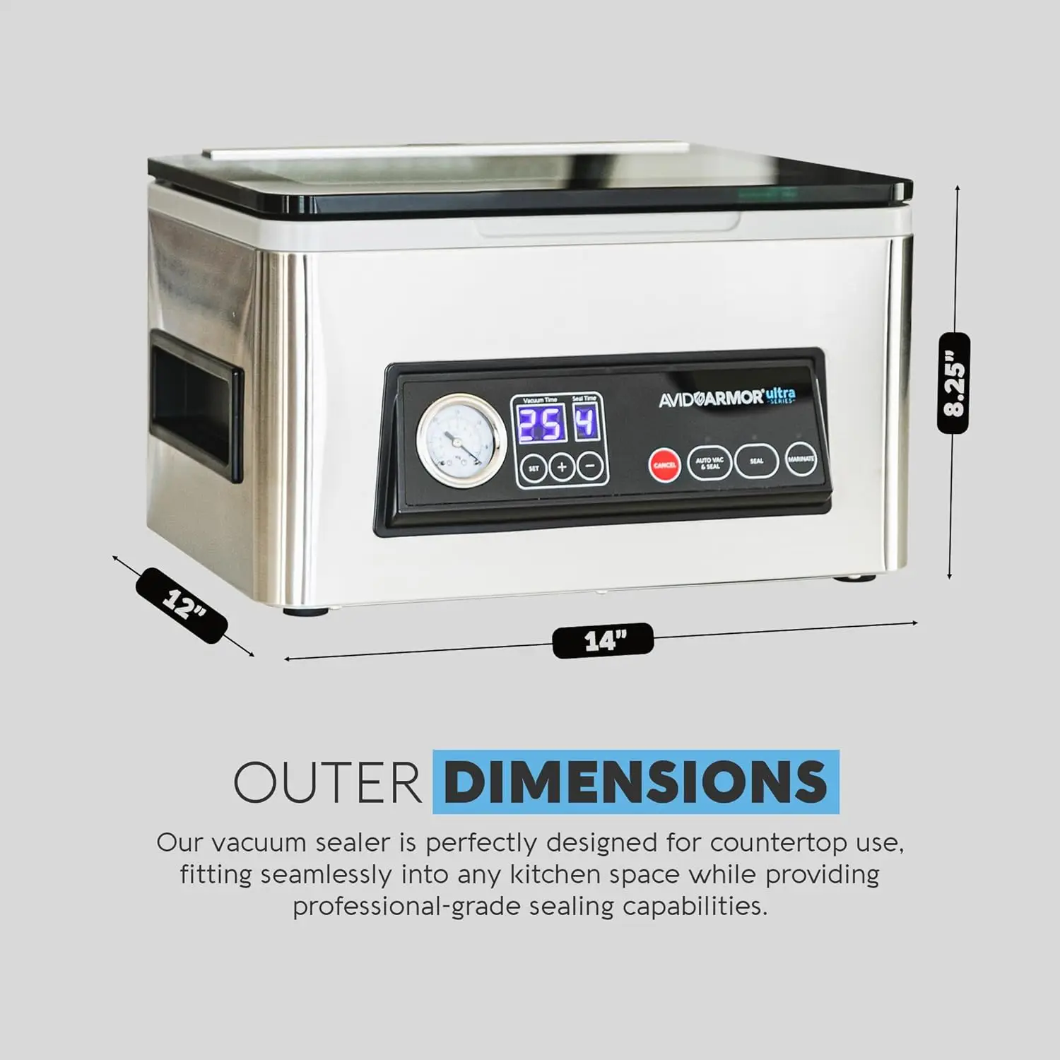 Ultra Series for Wet Foods, Meat Vacuum Packing Machine, Compact with 11.5-Inch 2