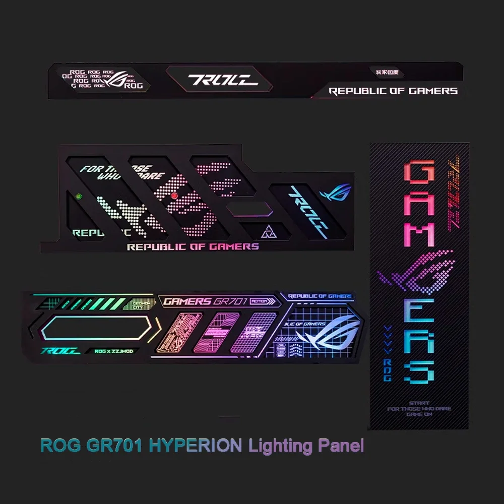 MOD ROG HYPERION Lightboard for Asus GR701 Chassis 5V ARGB AURA SYNC PSU GPU Laser Lighting Panel Refit Gamers Cabinet Plate